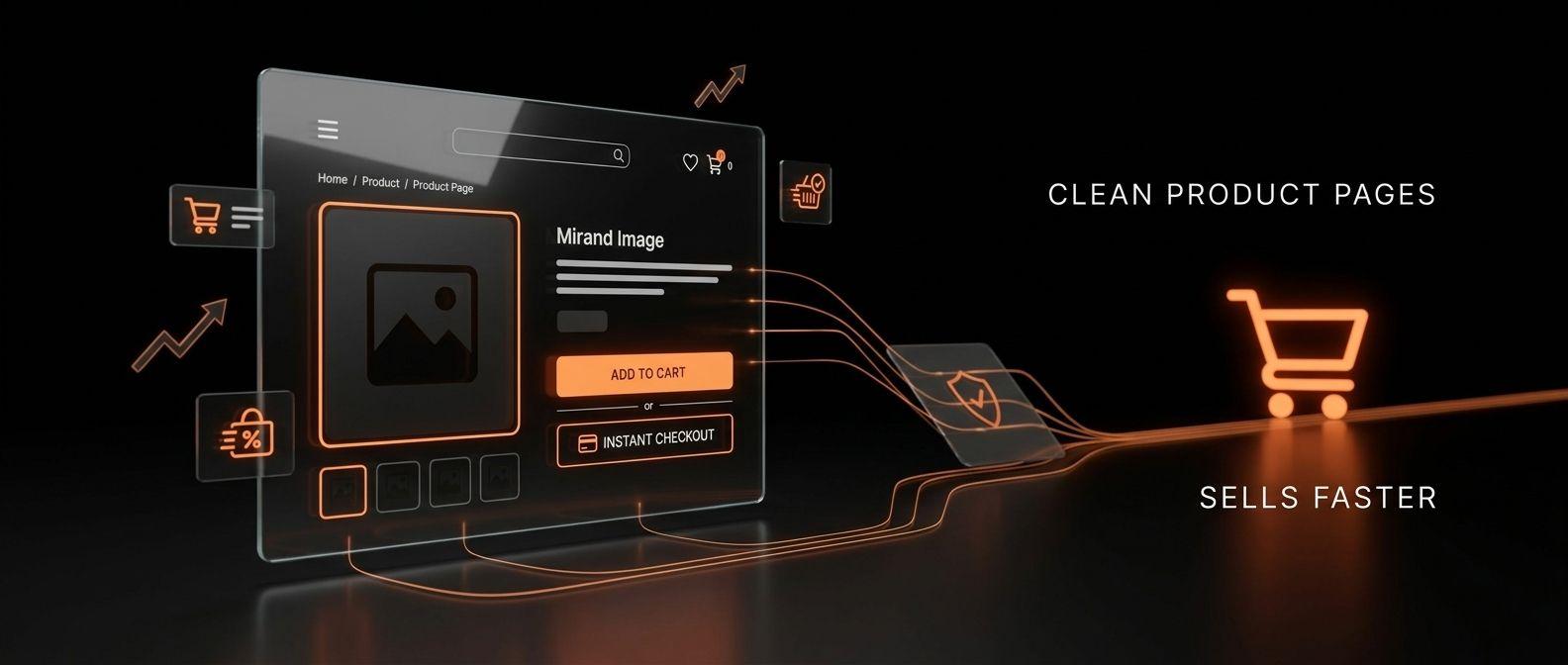 Ecommerce website design showpiece